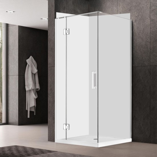 1000*1000*2000mm Chrome Frameless Swing Door Square Shower Box